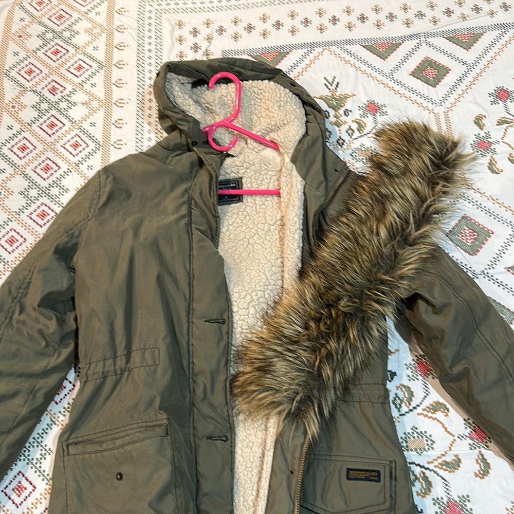 Abercrombie Green Winter Coat